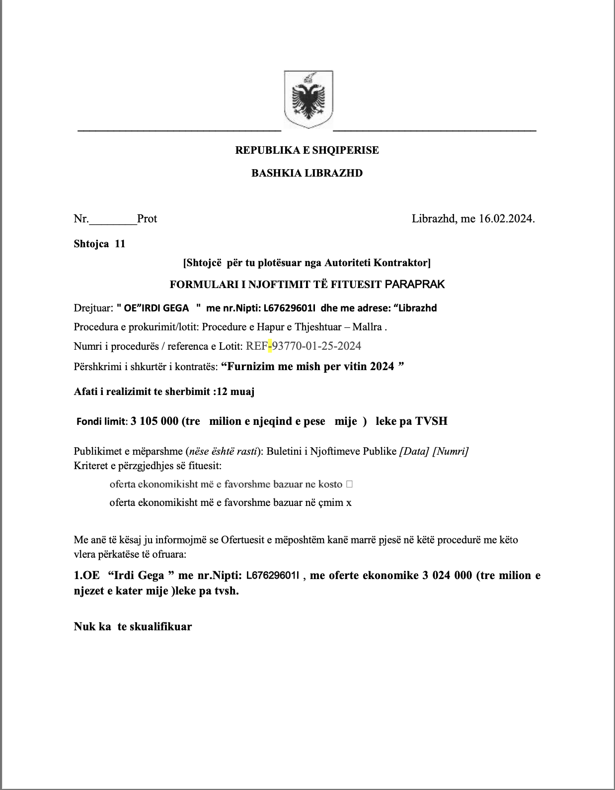 Ku është SPAK? Mariglen Disha në Librazhd ia jep kompanisë funerale tenderin e mishit të fëmijëve